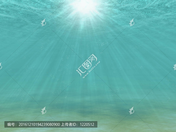 太陽光線水下場景