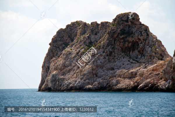 土耳其的巖石和地中海