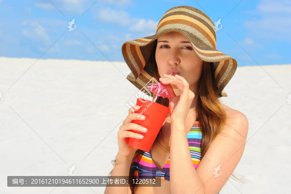海灘上的美女
