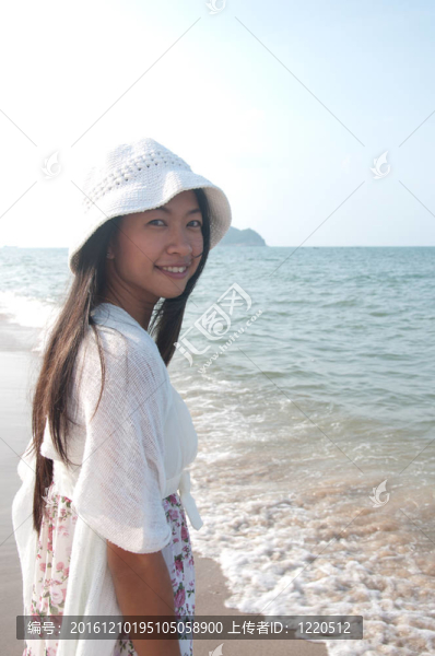 海灘上的美女
