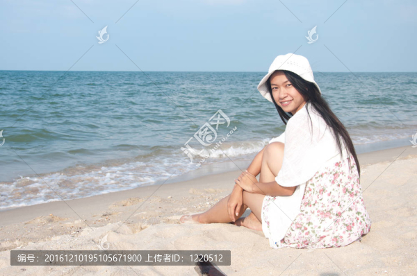 海灘上的美女