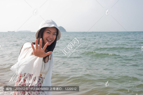 海灘上的美女