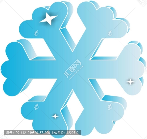 3d雪花