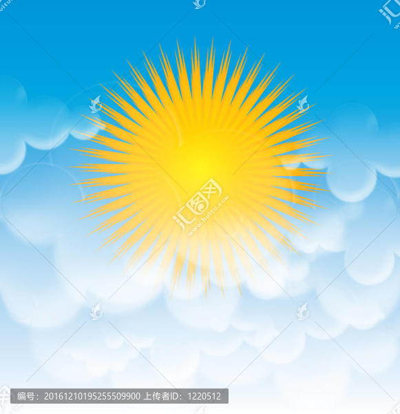 太陽(yáng)和天空中的云