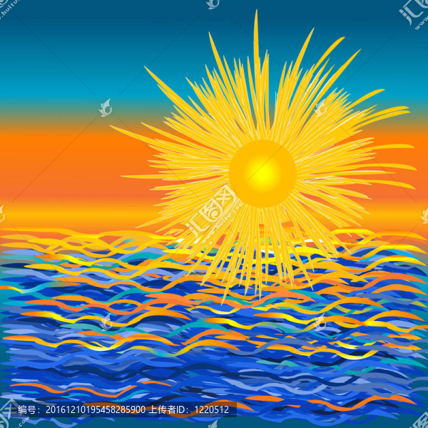 海上日落