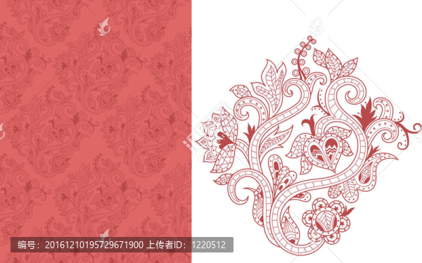 無縫花卉圖案3