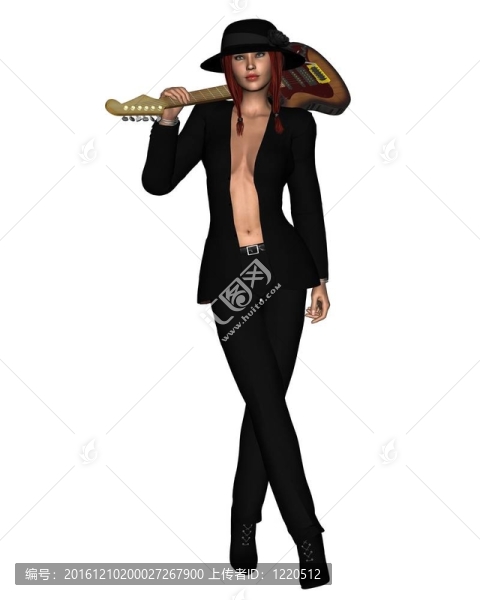 女人與吉他-,1