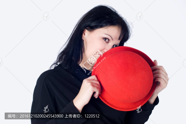 漂亮的紅帽子女孩