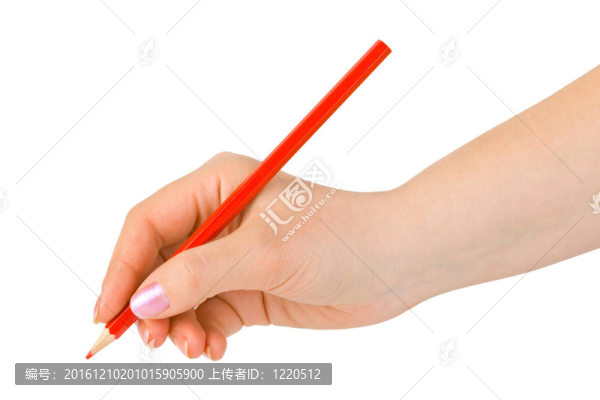 紅色鉛筆在手