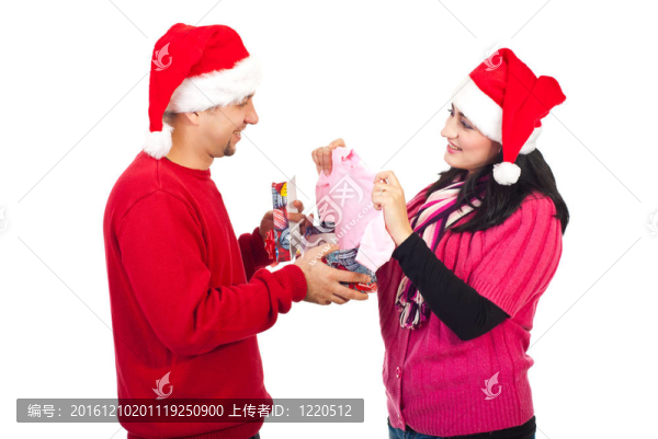 男人收到妻子驚喜的圣誕禮物