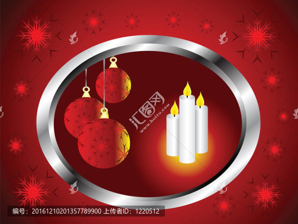 一個(gè)抽象的圣誕紅的小玩意插畫