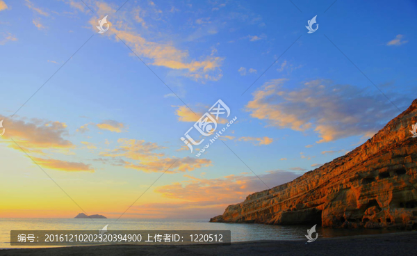 馬塔拉海灘的日落