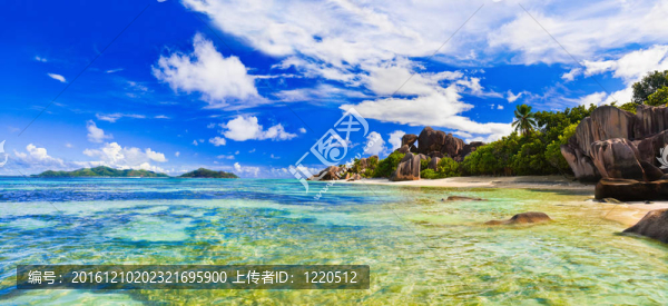 在塞舌爾海灘來源D銀色