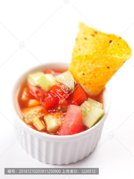 調味汁蘸玉米片