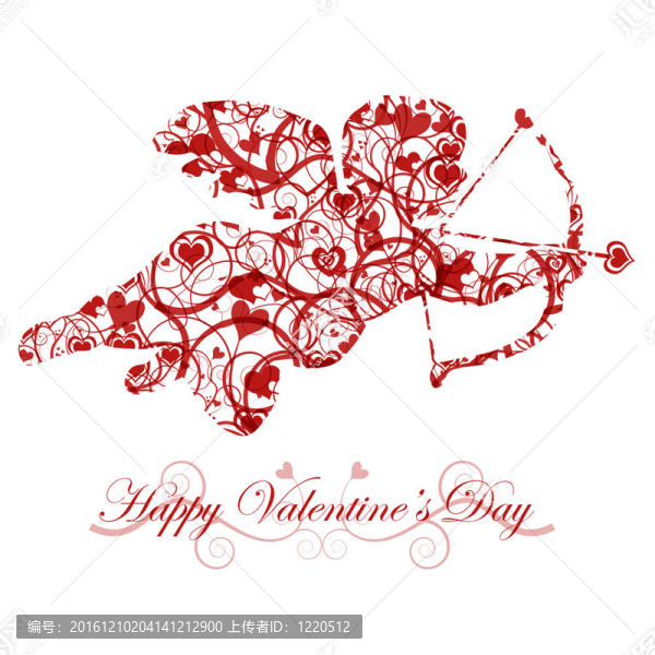 情人節(jié)Cupid帶弓和心箭