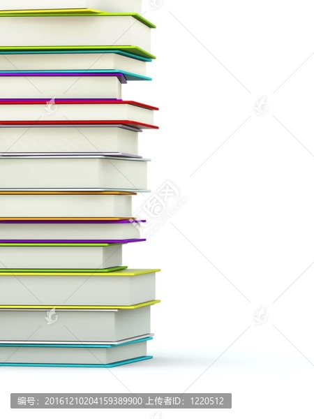 白色的彩色書籍