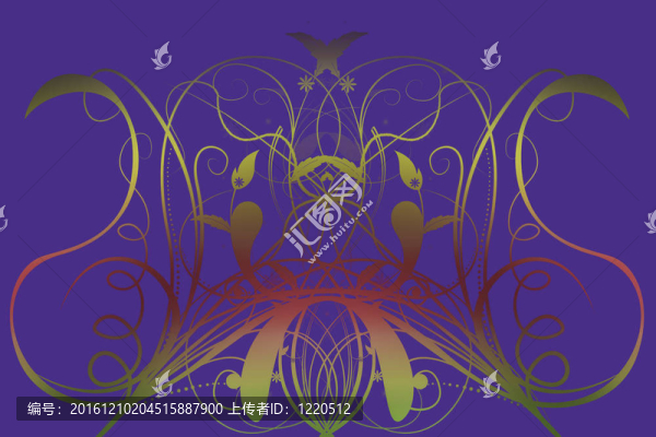 美麗的插圖花卉背景設(shè)計(jì)與梯度