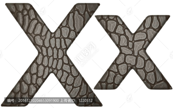 鱷魚(yú)皮字體x小寫(xiě)字母大寫(xiě)字母