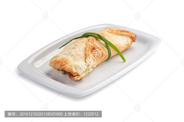 薄餅塞孤立在白色背景