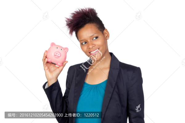 非洲女孩存錢罐