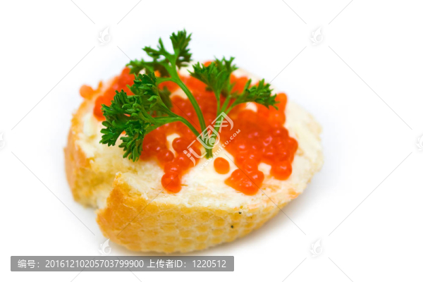 紅魚蛋夾三明治