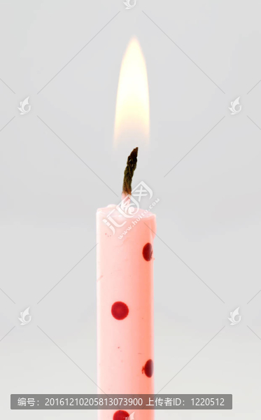 單一的生日蠟燭