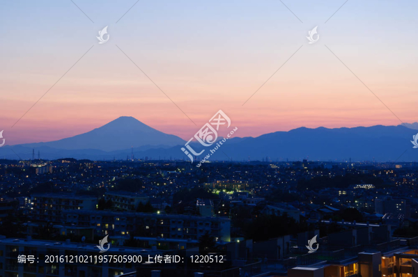 富士山黃昏