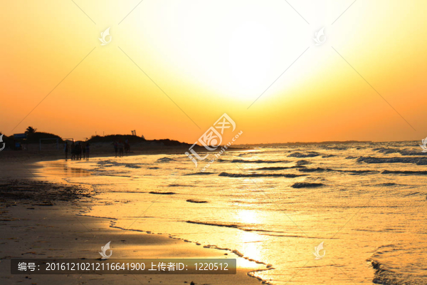 海灘上的日落