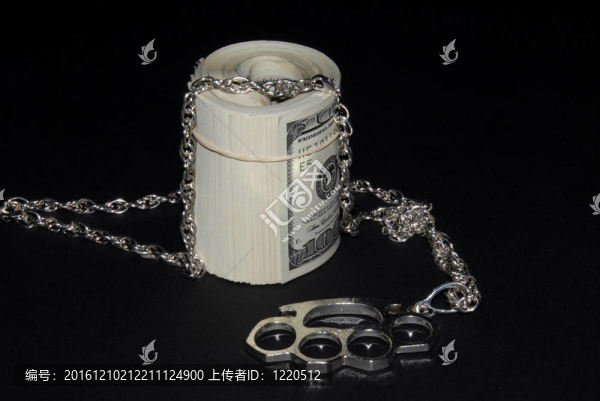 美元卷白色飾品