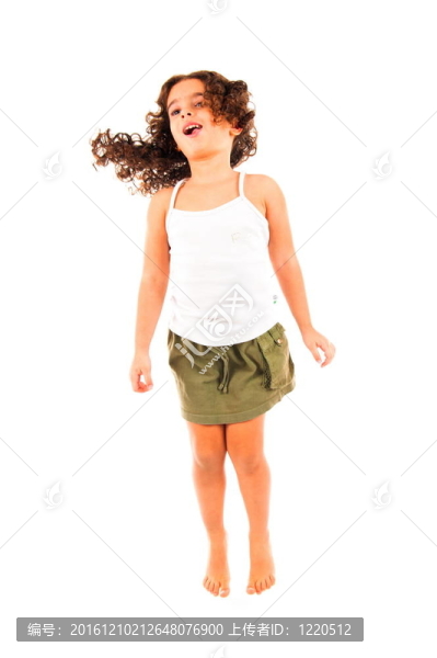 女孩跳