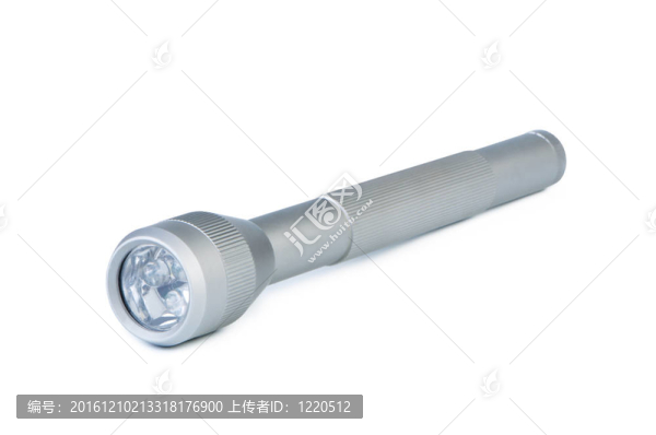 白色背景口袋手電筒。