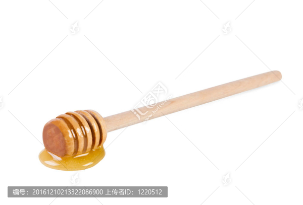 白色背景的蜂蜜棒。