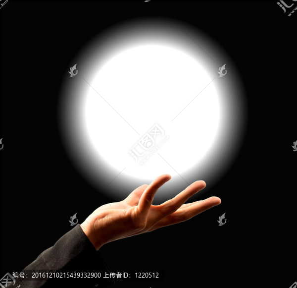 商人拿著觸摸屏按鈕