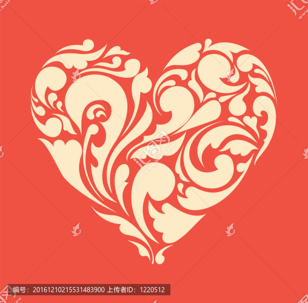 抽象花心。愛(ài)的概念。復(fù)古海報(bào)