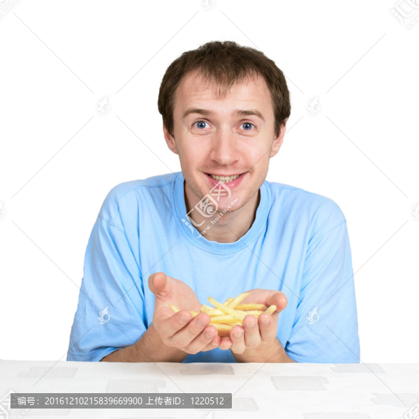 快餐人孤立在白色。