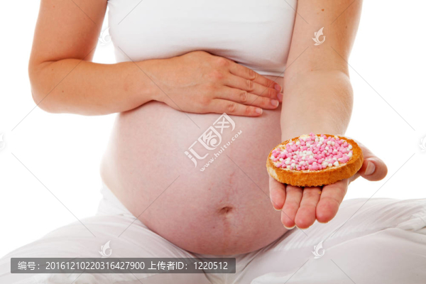 臘斯克粉紅色小鼠懷孕的肚子