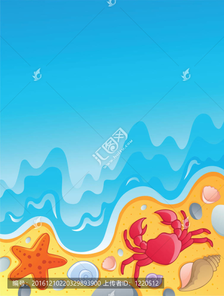 海灘貝殼和海洋動物2