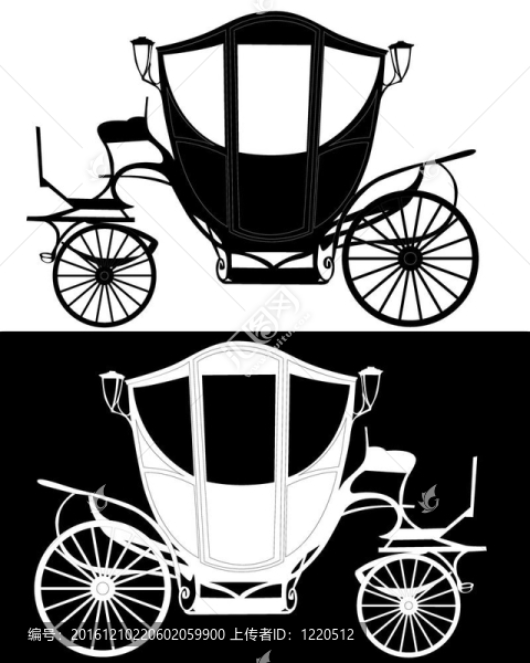 剪影的馬車