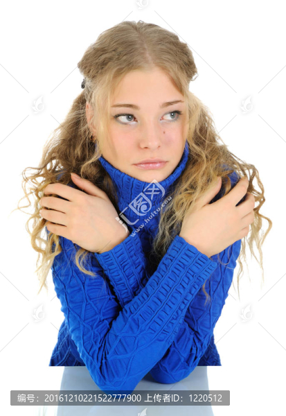 美麗女孩的畫像。