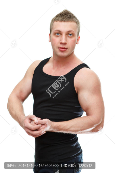 一個(gè)英俊的白種人的musculan人