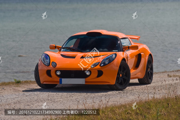 塔林；愛沙尼亞-,6月16日；2008：橙色的蓮花Exige,S前