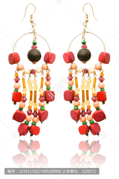 美麗的時尚概念與耳環(huán)