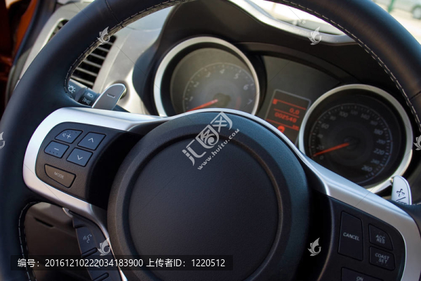 汽車方向盤和儀表盤