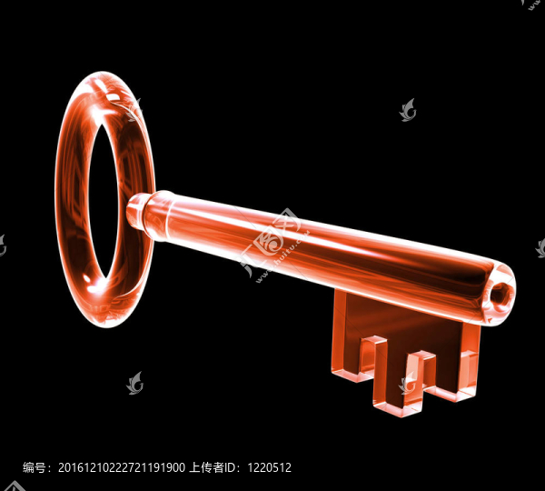 紅色玻璃鑰匙（3D）