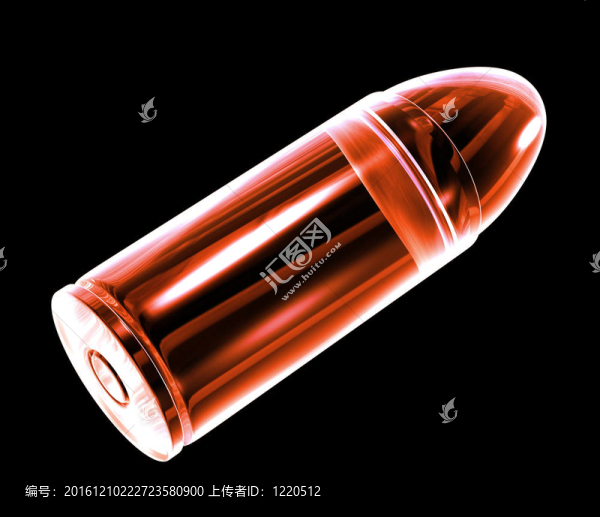 紅色玻璃3D子彈