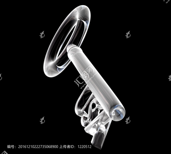 玻璃鑰匙；美國文字（3D）