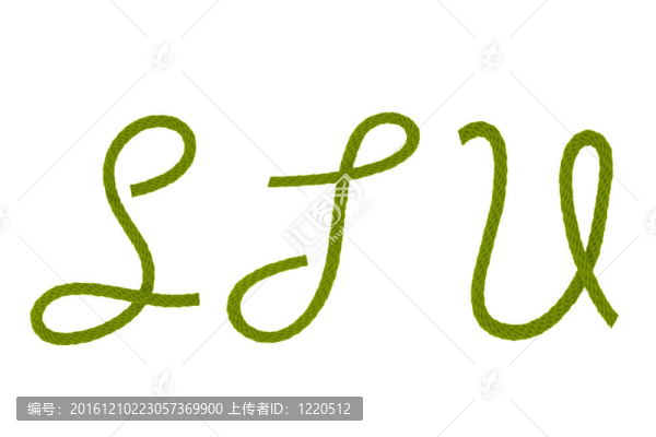 綠色纖維繩；T；U