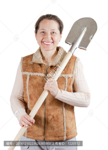 快樂的女農(nóng)民鏟