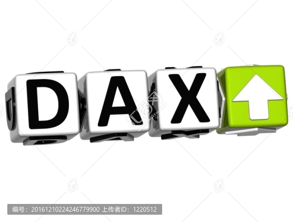 3d,DAX股票市場塊文本