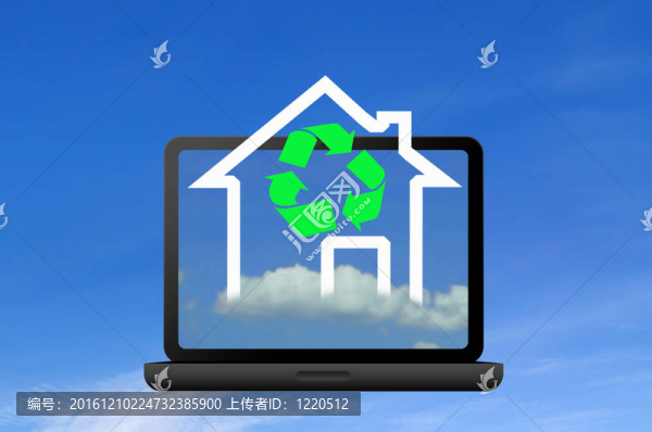 回收符號(hào)和圖標(biāo)房子